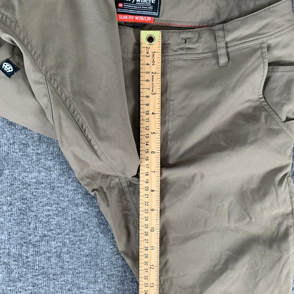 686 Everywhere Pants Men 28x29 Brown Drawstring Outdoor Riding Utility Stretch